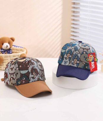 Casquette brodée animaux mignons