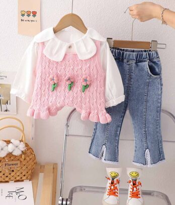 Set de trois pièces d'automne pour filles