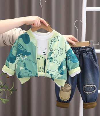 Set de trois pièces dinosaure mignon pour garçon