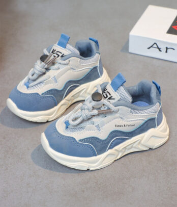 Chaussures de sport style coréen de couleur bleue