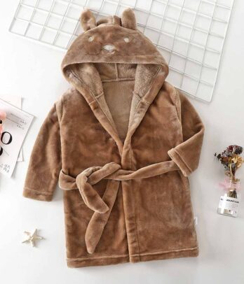 Sortie de bain marron pour enfant