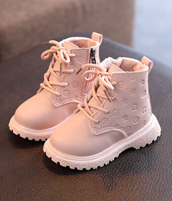 Bottines tendances de couleur rose pour filles
