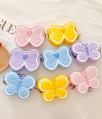 Sac transfrontalier en silicone pour enfants forme de papillon