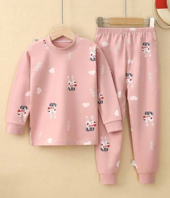 Pyjama rose pour fillettes composé de deux pièces