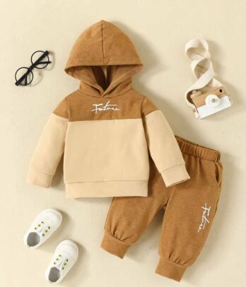 Ensemble de jogging marron pour enfants