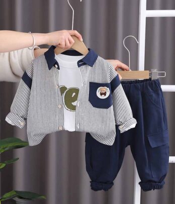 Ensemble de jogging Bleu avec blouson à motifs