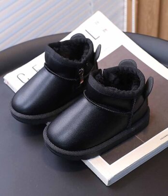 Chaussures d'hiver noires unisexes