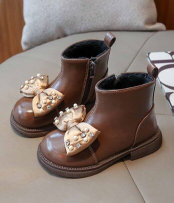 Chaussures d'automne à semelle souple pour fillettes