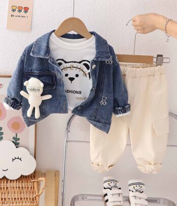 Ensemble trois pièces stylées pour petits garçons