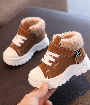 Chaussures d'hiver avec rembourrage épais pour garçons et filles