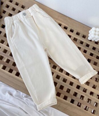 Pantalon en lin blanc pour garçons