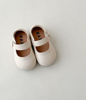 Ballerines simples blanches pour bébé filles