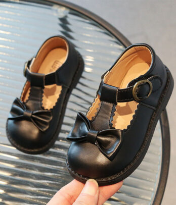 Ballerines noires stylées à petit noeud