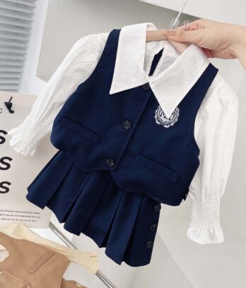 Tenue d'écolière 3 pièces pour fille