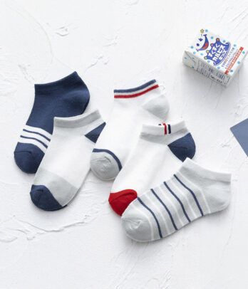 Lot de 5 chaussettes bleues pour enfants