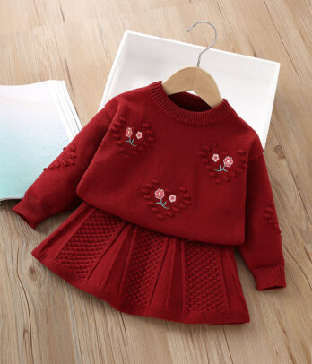 Ensemble de pull et jupe évasé