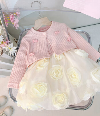 Robe rose vaporeuse pour filletes