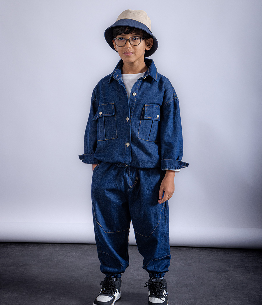 _X4A9972 Ensemble casual en jean pour garçons – Image 1
