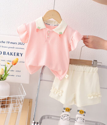 Ensemble estivale bicolore pour fillettes