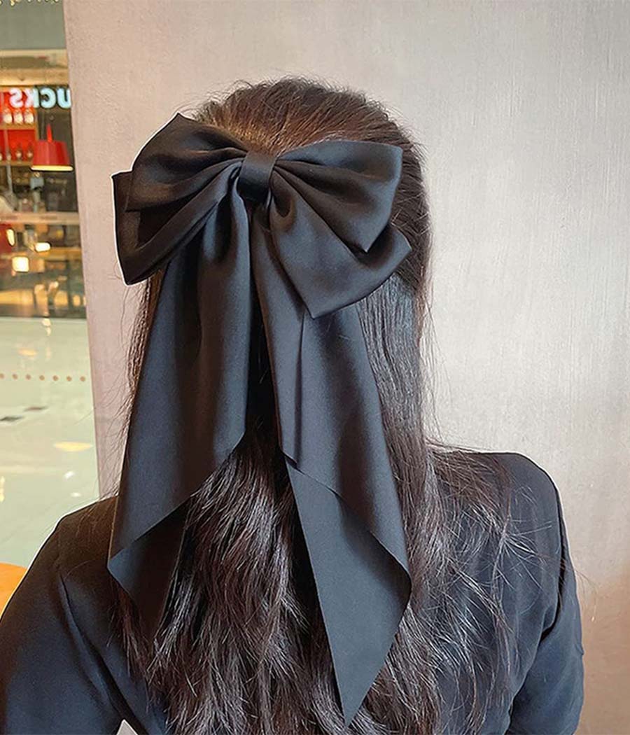 O1CN01ypxT5W1EHM3DZzkd6_!!2217531920326-0-cib Épingle à cheveux à nœud en satin – Image 1