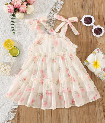 Robe romantique florale fluffy