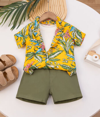 Ensemble 3 pièces estival coloré – Vibes tropicales 