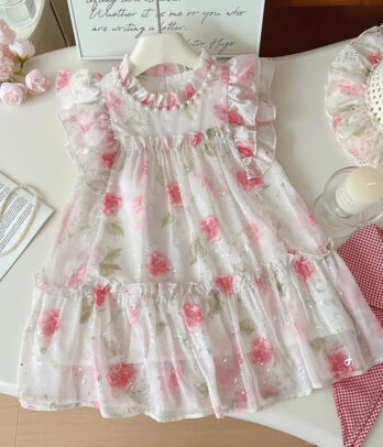 Robe florale romantique pour fillettes