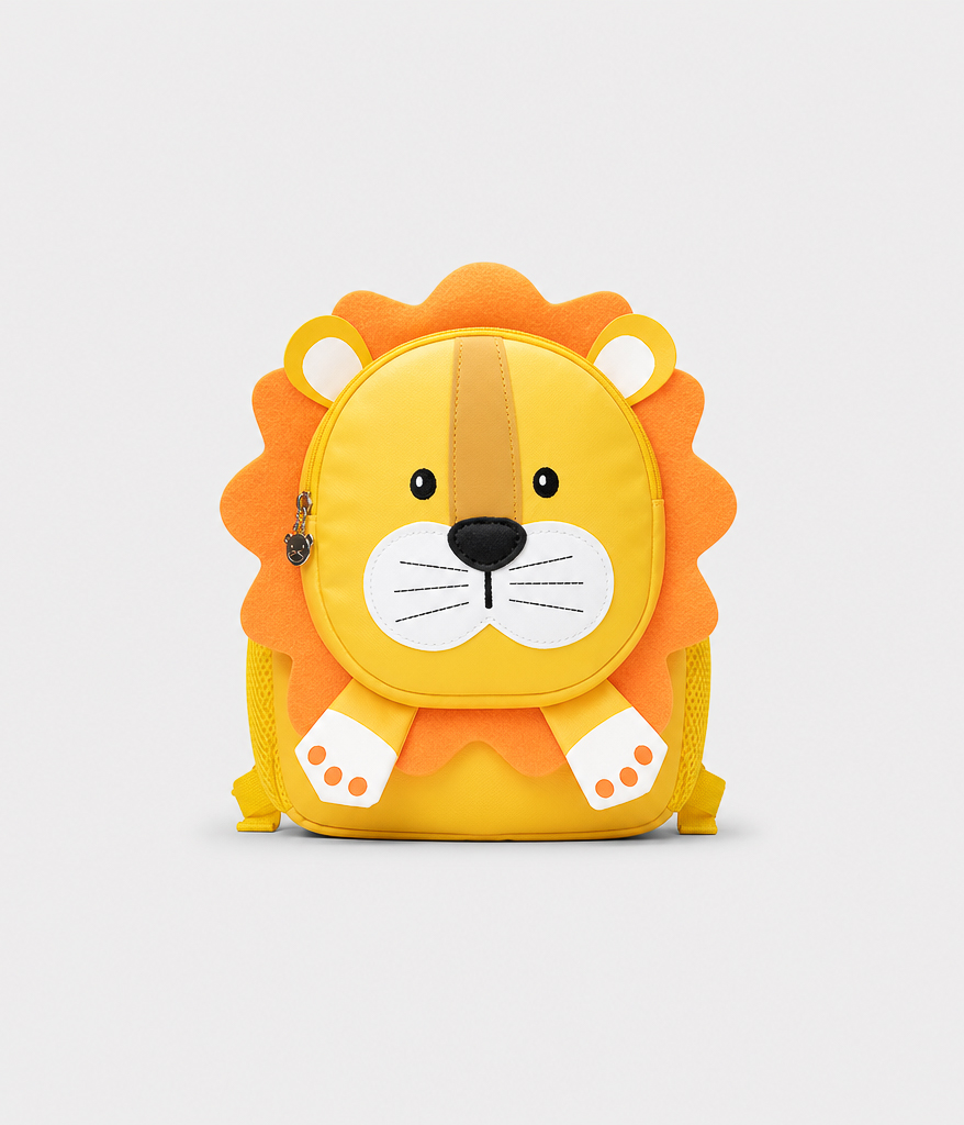 37374-- Sac à dos "Lionceau" jaune pour bébés – Image 1