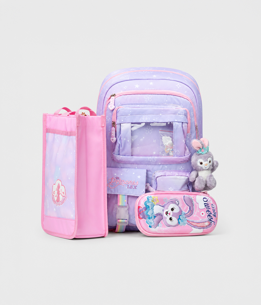 65567 Sac à dos imperméable mauve composé de 5 pièces pour fillettes – Image 1