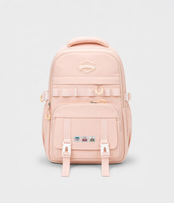 Cartable rose pour fillettes à compartiments multiples