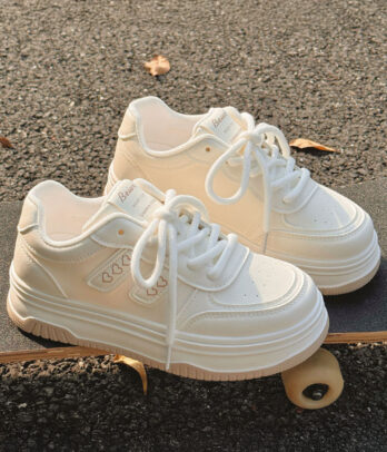 Chaussures blanches décontractées polyvalentes