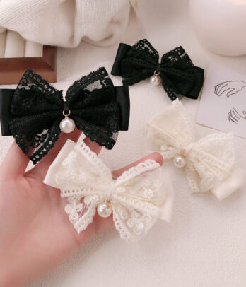 Barrettes Dentelle & Perle
