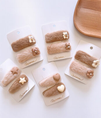 Barrettes Douceur Teddy – Des accessoires tout doux pour des coiffures adorables