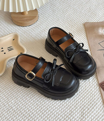 Chaussures noires classiques à noeuds papillon