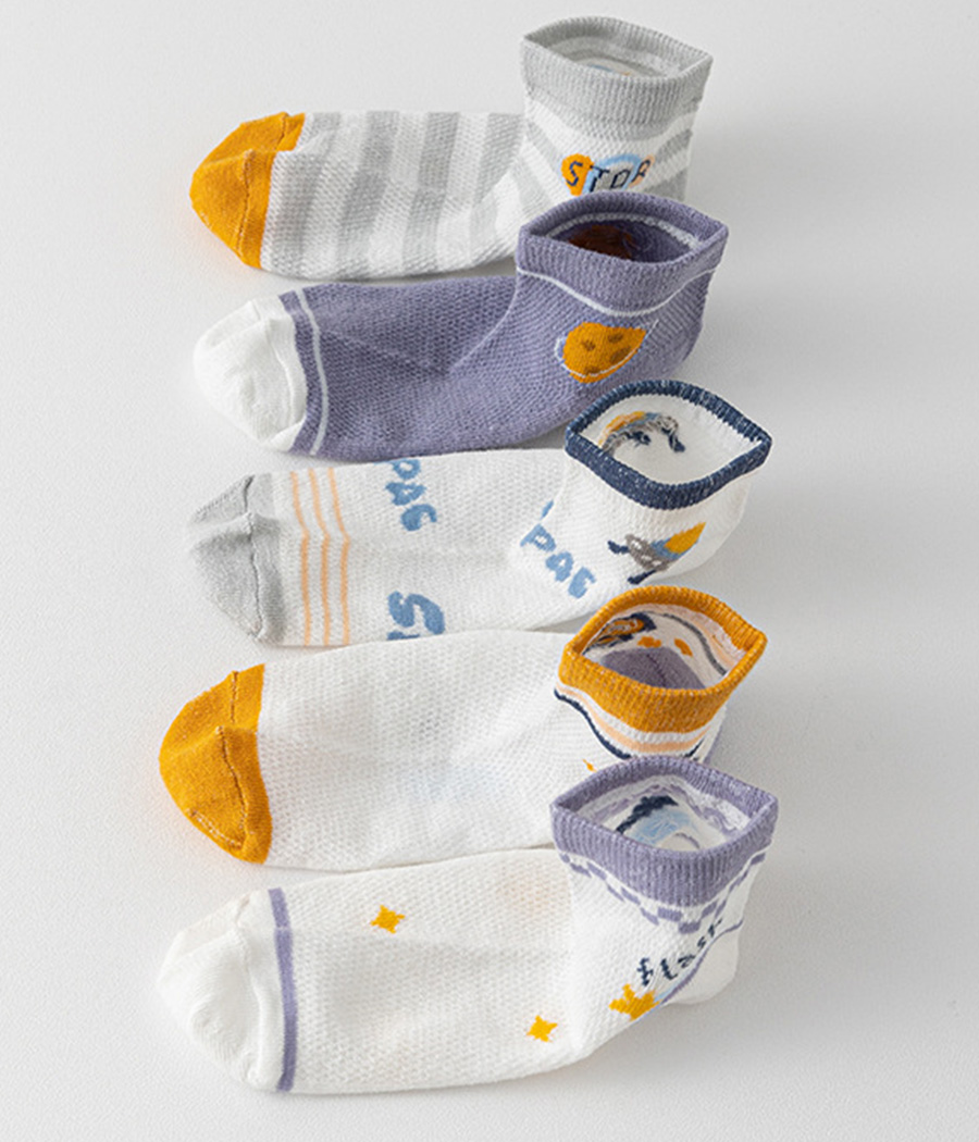 Images de description_39 Lot de 5 paires de chaussettes garçon – Mission espace et confort intergalactique – Image 1