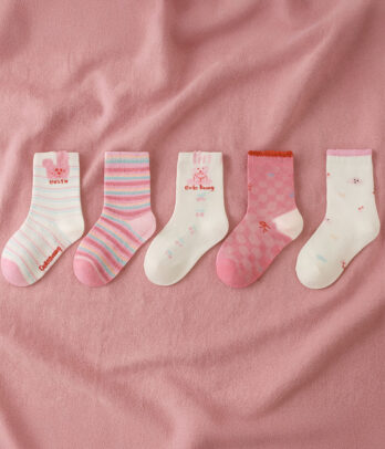 Lot de 5 paires de chaussettes fille – Douceur, fantaisie et confort au quotidien