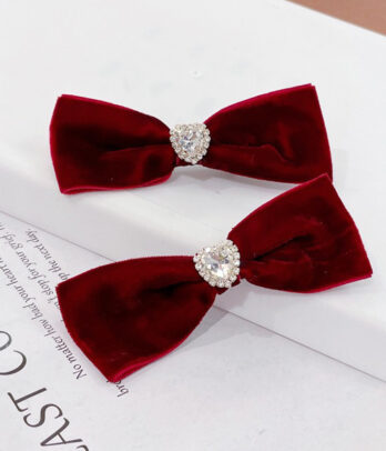 Barrettes Velours Ruby