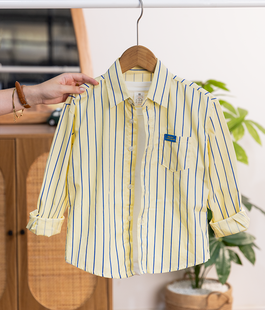 3 Chemise Rayée Soleil – La touche lumineuse pour un look frais – Image 1