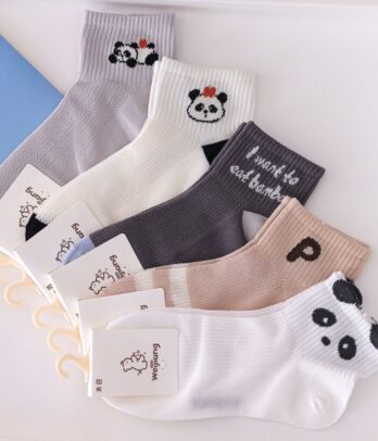 Pack de cinq paires de chaussettes ""Panda""