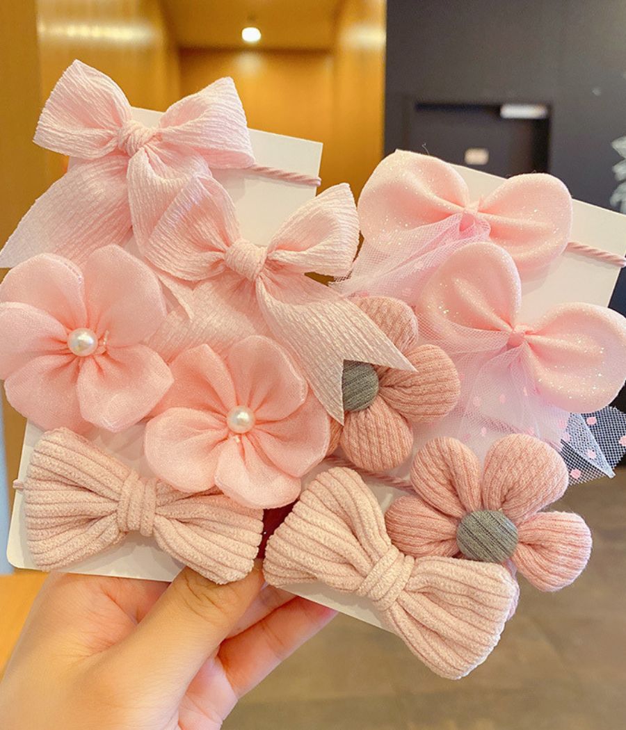 97556 Pack d'accessoires pour cheveux de couleur rose poudrée – Image 1