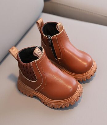 Bottines marron unisexes pour enfants – Style et confort au quotidien 