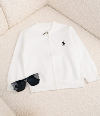48443 Veste Zippée Blanche pour Enfant – Pureté et Élégance MAZYOUD