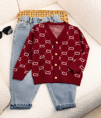 62968 Cardigan Bordeaux pour Bébé et Enfant – Élégance et Chaleur MAZYOUD