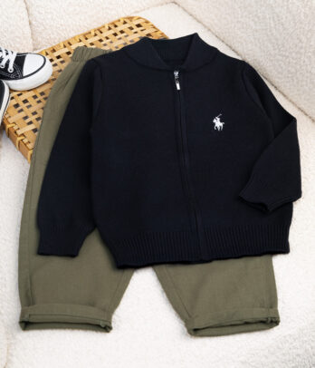 79237 Veste Zippée Noire pour Enfant – Élégance et Intemporalité MAZYOUD