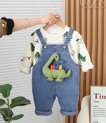 Salopette Jean Dino – Ensemble Bébé Garçon 