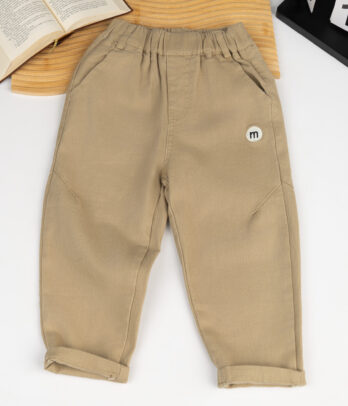 Pantalon Garçon – Beige Sable