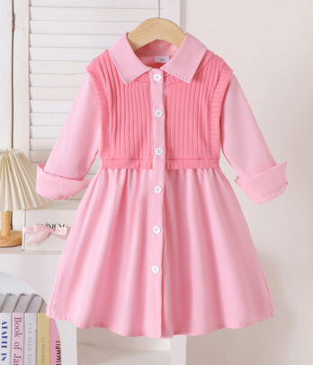 Robe Chemise Fille Rose Chic