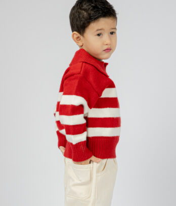 Pull à rayures rouge et blanc – Look chic et tendance