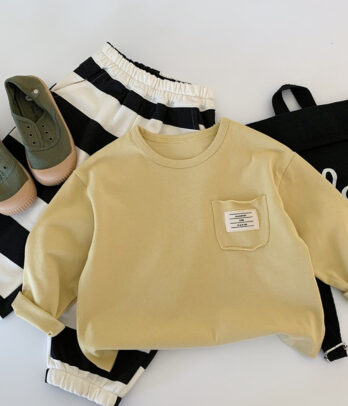 Pull jaune moutard pour garçon