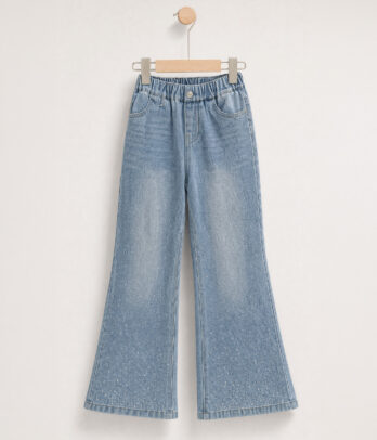 Pantalon Fille – Jean Évasé Délavé